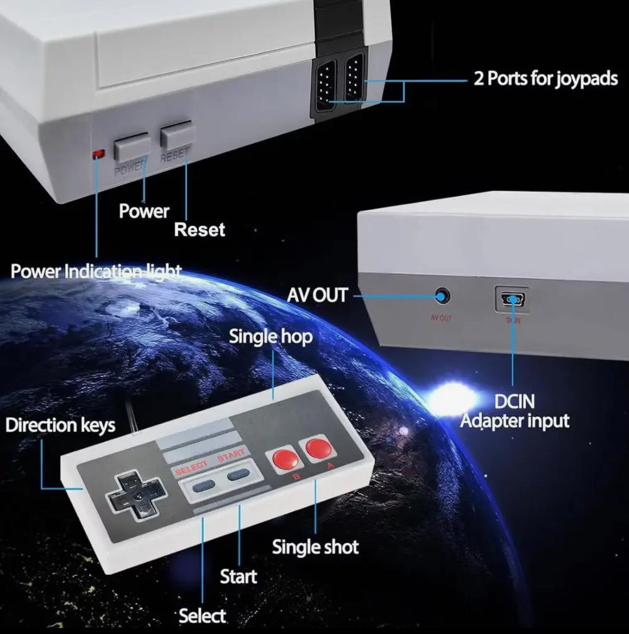 NEWKIRK PLAY™ RetroCore 620 Classic Gaming Console