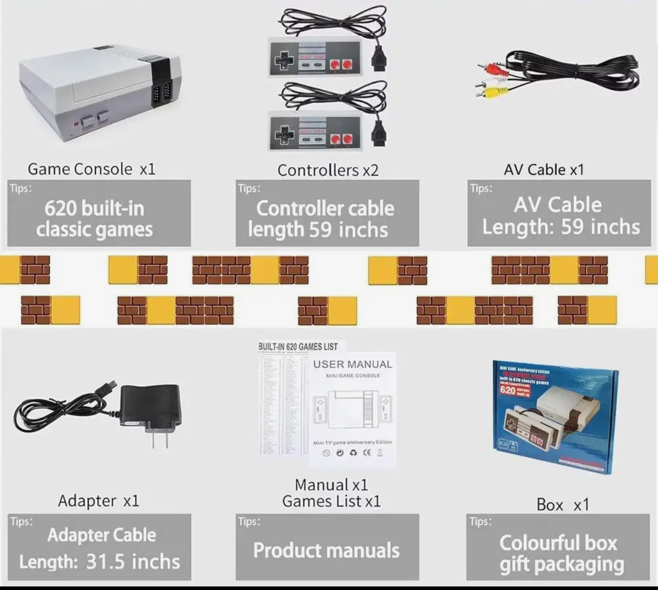 NEWKIRK PLAY™ RetroCore 620 Classic Gaming Console